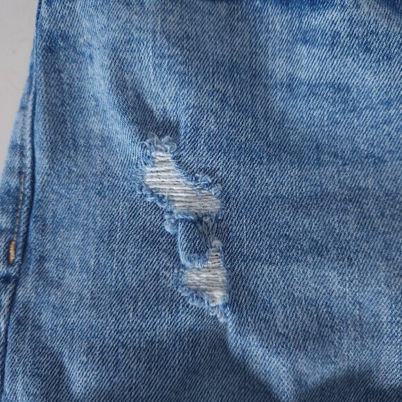 Old Navy High Rise OG Straight Denim Shorts Womens 4 Blue Cuffed Distressed - Picture 12 of 16